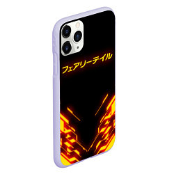 Чехол iPhone 11 Pro матовый FAIRY TAIL FLAMING GEOMETRY, цвет: 3D-светло-сиреневый — фото 2
