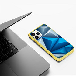 Чехол iPhone 11 Pro матовый Авангардная пирамидальная композиция, цвет: 3D-желтый — фото 2