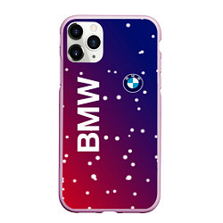 Чехол iPhone 11 Pro матовый Бмв bmw градиент, цвет: 3D-розовый