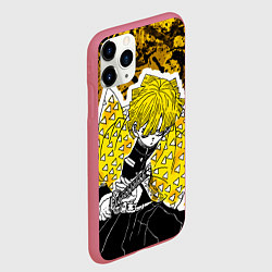 Чехол iPhone 11 Pro матовый Клинок, рассекающий демонов Зеницу, цвет: 3D-малиновый — фото 2
