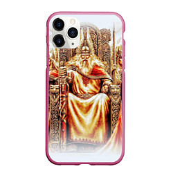 Чехол iPhone 11 Pro матовый Бог СВАРОГ, цвет: 3D-малиновый