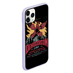 Чехол iPhone 11 Pro матовый Stranger Things Demogorgon, цвет: 3D-светло-сиреневый — фото 2