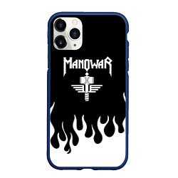 Чехол iPhone 11 Pro матовый MANOWAR арт огонь, цвет: 3D-тёмно-синий
