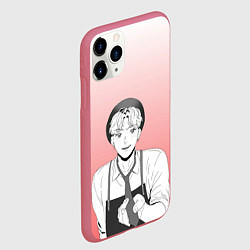 Чехол iPhone 11 Pro матовый Чан У протягивает галстуг, цвет: 3D-малиновый — фото 2