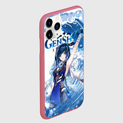Чехол iPhone 11 Pro матовый Е Лань Yelan Genshin Impact, цвет: 3D-малиновый — фото 2