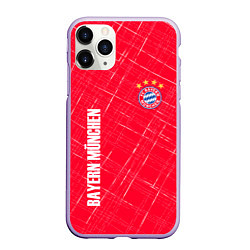 Чехол iPhone 11 Pro матовый Bayern munchen Абстрактно выцарапанный фон, цвет: 3D-светло-сиреневый