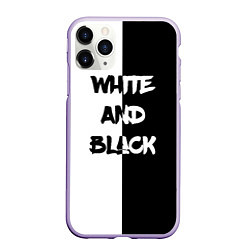 Чехол iPhone 11 Pro матовый White and Black Белое и Чёрное