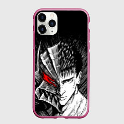 Чехол iPhone 11 Pro матовый БЕРСЕРК ГАТС И ДОСПЕХИ, цвет: 3D-малиновый