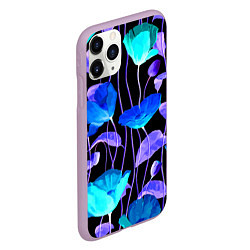 Чехол iPhone 11 Pro матовый Авангардный цветочный паттерн Fashion trend, цвет: 3D-сиреневый — фото 2