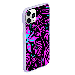 Чехол iPhone 11 Pro матовый Цветочная композиция Fashion trend, цвет: 3D-светло-сиреневый — фото 2