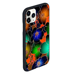 Чехол iPhone 11 Pro матовый Vanguard floral pattern Summer night Fashion trend, цвет: 3D-черный — фото 2
