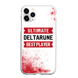 Чехол iPhone 11 Pro матовый Deltarune: красные таблички Best Player и Ultimate, цвет: 3D-белый