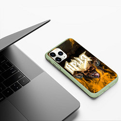 Чехол iPhone 11 Pro матовый АРИЯ РУССКИЙ РОК, цвет: 3D-салатовый — фото 2