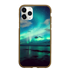 Чехол iPhone 11 Pro матовый Aurora borealis, цвет: 3D-коричневый