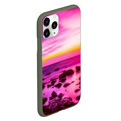 Чехол iPhone 11 Pro матовый Just a sunset, цвет: 3D-темно-зеленый — фото 2