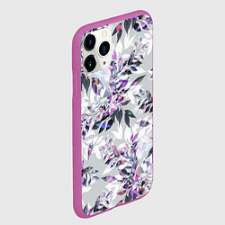 Чехол iPhone 11 Pro матовый Цветы Серый Букет, цвет: 3D-фиолетовый — фото 2
