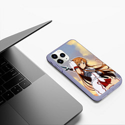 Чехол iPhone 11 Pro матовый Асуна Юки - Sword Art Online, цвет: 3D-светло-сиреневый — фото 2