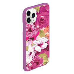 Чехол iPhone 11 Pro матовый Красочный цветочный паттерн Лето Fashion trend 202, цвет: 3D-фиолетовый — фото 2