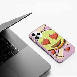 Чехол iPhone 11 Pro матовый LOVE- emotion collection, цвет: 3D-розовый — фото 2