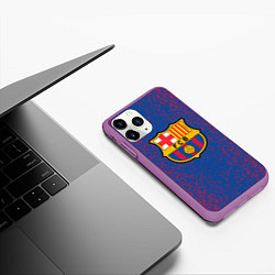 Чехол iPhone 11 Pro матовый Barcelona брызги красок, цвет: 3D-фиолетовый — фото 2