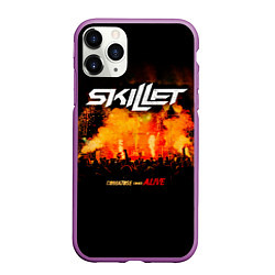 Чехол iPhone 11 Pro матовый Comatose Comes Alive - Skillet, цвет: 3D-фиолетовый