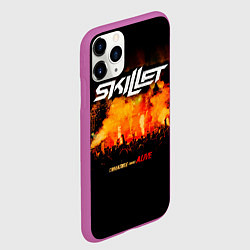 Чехол iPhone 11 Pro матовый Comatose Comes Alive - Skillet, цвет: 3D-фиолетовый — фото 2