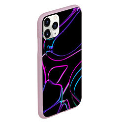 Чехол iPhone 11 Pro матовый Неоновые линзы во тьме - Фиолетовый, цвет: 3D-розовый — фото 2