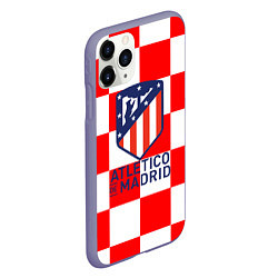 Чехол iPhone 11 Pro матовый Atletico madrid кубики, цвет: 3D-серый — фото 2