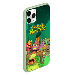 Чехол iPhone 11 Pro матовый Персонажи Мои поющие монстры, цвет: 3D-салатовый — фото 2