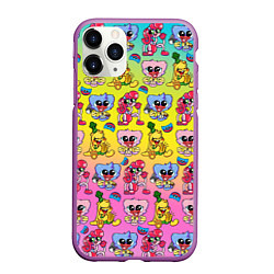 Чехол iPhone 11 Pro матовый POPPY PLAYTIME МИЛЫЕ ПЕРСОНАЖИ, цвет: 3D-фиолетовый