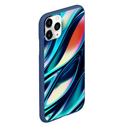 Чехол iPhone 11 Pro матовый Abstract Wave, цвет: 3D-тёмно-синий — фото 2