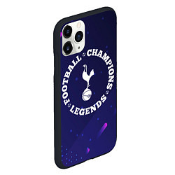 Чехол iPhone 11 Pro матовый Символ Tottenham и круглая надпись Football Legend, цвет: 3D-черный — фото 2