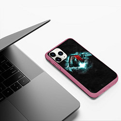 Чехол iPhone 11 Pro матовый More Monsters and Sprites - Skrillex, цвет: 3D-малиновый — фото 2