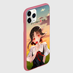 Чехол iPhone 11 Pro матовый Госпожа Кагуя Love is war Милая Синомия, цвет: 3D-малиновый — фото 2