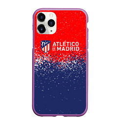 Чехол iPhone 11 Pro матовый Atletico madrid атлетико мадрид брызги красок, цвет: 3D-фиолетовый