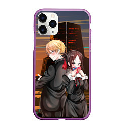 Чехол iPhone 11 Pro матовый Госпожа Кагуя Love is war Синомия Миюки Сироганэ, цвет: 3D-фиолетовый