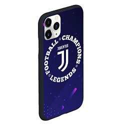 Чехол iPhone 11 Pro матовый Символ Juventus и круглая надпись Football Legends, цвет: 3D-черный — фото 2