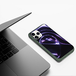 Чехол iPhone 11 Pro матовый Абстракция drag and drop, цвет: 3D-темно-зеленый — фото 2