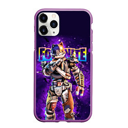 Чехол iPhone 11 Pro матовый Fortnite Catbash Character Video game, цвет: 3D-фиолетовый