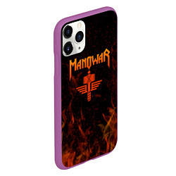 Чехол iPhone 11 Pro матовый Manowar ПЛАМЯ, цвет: 3D-фиолетовый — фото 2