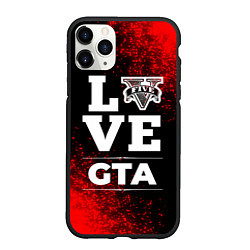 Чехол iPhone 11 Pro матовый GTA Love Классика, цвет: 3D-черный