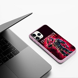Чехол iPhone 11 Pro матовый Fortnite Raptor Skin Video game, цвет: 3D-розовый — фото 2