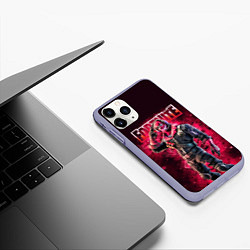 Чехол iPhone 11 Pro матовый Fortnite Raptor Skin Video game, цвет: 3D-светло-сиреневый — фото 2