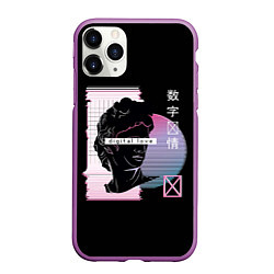 Чехол iPhone 11 Pro матовый Digital Love, цвет: 3D-фиолетовый