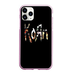Чехол iPhone 11 Pro матовый KoЯn Korn лого, цвет: 3D-розовый
