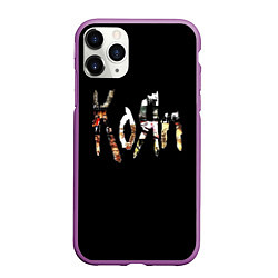 Чехол iPhone 11 Pro матовый KoЯn Korn лого, цвет: 3D-фиолетовый