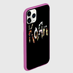 Чехол iPhone 11 Pro матовый KoЯn Korn лого, цвет: 3D-фиолетовый — фото 2
