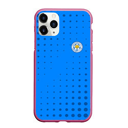 Чехол iPhone 11 Pro матовый Leicester city Абстракция, цвет: 3D-малиновый