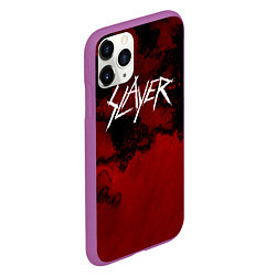 Чехол iPhone 11 Pro матовый World Painted Blood - Slayer, цвет: 3D-фиолетовый — фото 2