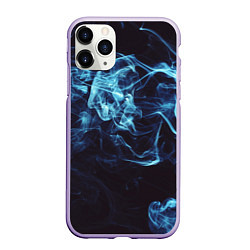 Чехол iPhone 11 Pro матовый Неоновые пары дыма - Синий, цвет: 3D-светло-сиреневый